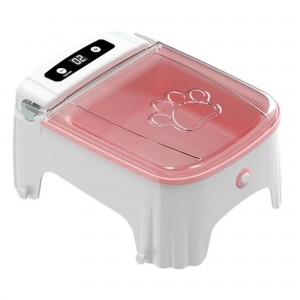 Годівниця Автоматична для котів та собак з герметичною кришкою та знімною чашею 23×16.5×11 см Рожевий (205)