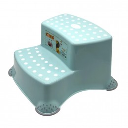 Дитячий табурет підставка з нековзними гумками Irak Plastik СМ-520 Бірюзовий (DRK)