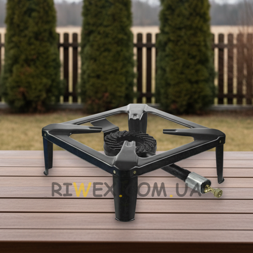 Потужна настільна газова плита SGB-04T 7,5 кВт з чавунним пальником P-980 (JS)