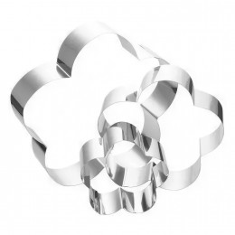 Набор форм из нержавеющей стали для печенья и пряников Empire EM-1237 «Цветок» 3шт (204)