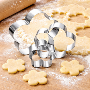 Набор форм из нержавеющей стали для печенья и пряников Empire EM-1237 «Цветок» 3шт (204)