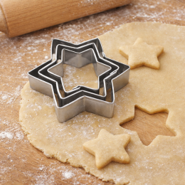 Набор форм из нержавеющей стали для печенья и пряников Empire EM-7818 «Звезда» 3шт (204)