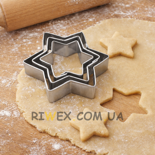 Набор форм из нержавеющей стали для печенья и пряников Empire EM-7818 «Звезда» 3шт (204)