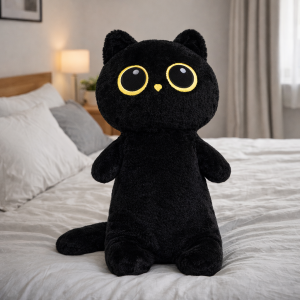Дитяча м'яка плюшева іграшка Чорний кіт 60 см 360-T-9 (360T)
