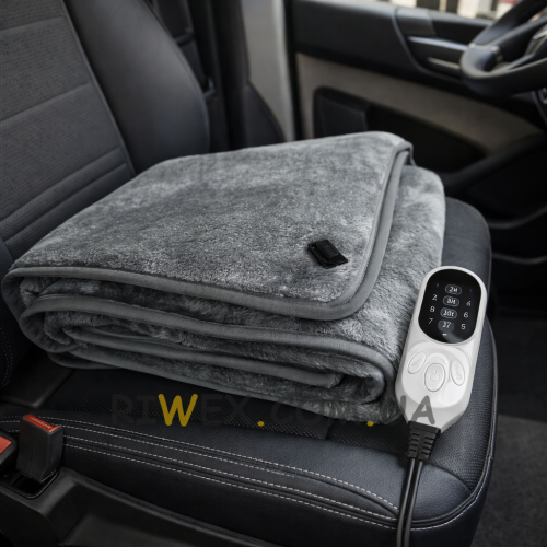 Электропростынь для автомобиля от прикуривателя 160×150 см MA703 Серый (ARSH)