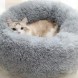 Пушистая круглая лежака пуфик для животных, собак, кошек MA819 50см Серый (ARSH)