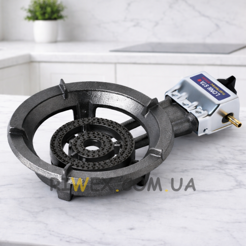 Газовая чугунная плита LONE STA (с пьезоподжигом) P-1681  9 кВт (JS)