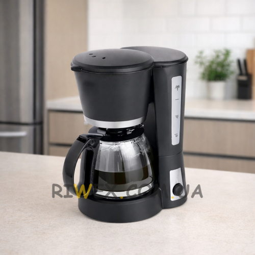 Капельная гейзерная кофеварка для приготовления ароматного кофе Silver Love MA-724 Черная (ARSH)
