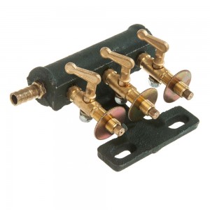 Чугунный кран на 3 выхода Wolmex/HANABISHI P-2074 для горелки (JS)