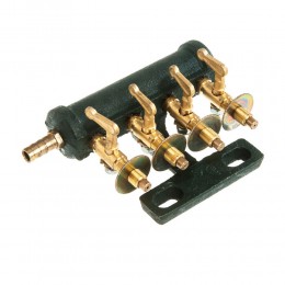 Чугунный кран на 4 выхода Wolmex/HANABISHI P-2075 для горелки (JS)