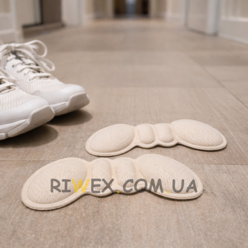 Ортопедические вкладыши от натирания пяток Insole Butterfly в обувь 2 шт Бежевый (AMN)