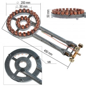 Газовая форсунка OZKAN горелка мощностью 25 кВт с пьезоподжигом P-2039 (JS)