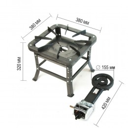 Мощная газовая горелка HANABISHI HCI-21, 9 кВт P-1996, 1 конфорка (JS)