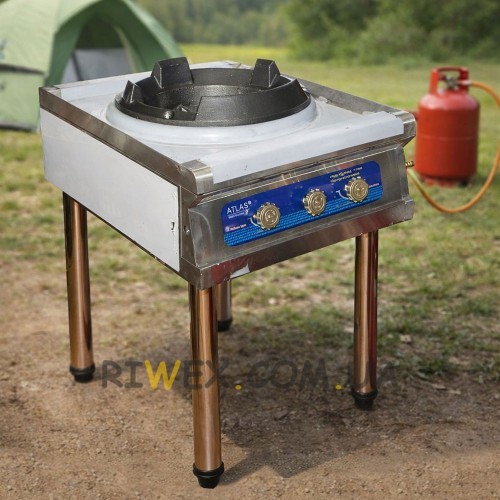 Газова плита з чавунною таганкою ATLAS 35 кВт (з п’єзозапалюванням) P-1437 (JS)