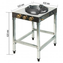 Газова плита з чавунною таганкою ATLAS 25 кВт (з п’єзозапалюванням) P-1998 (JS)