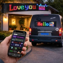 Світлодіодна вивіска LED-матриця гнучка HRP-1696 Plus 16x64/192*898мм 5V/2A (AX) Світлодіодна вивіска LED-матриця гнучка HRP-1696 Plus 16x64/192*898мм 5V/2A (AX)