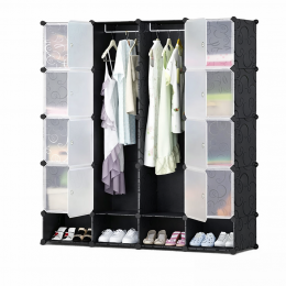 Пластикова шафа для речей збірна Storage rack 416-82A на 14 відсіків (SHAF)