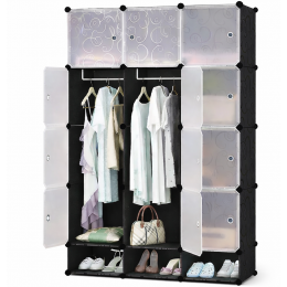 Пластикова шафа для речей збірна Storage Cube Cabinet МР 312-62A на 15 відсіків (SHAF)