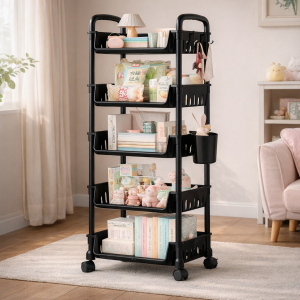 Металевий органайзер-етажерка на коліщатках 5 ярусів (SHAF)