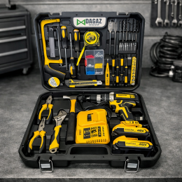 Акумуляторний шуруповерт з великим набором інструментів в кесі (Electric Drill Set). MA646 24V (ARSH)