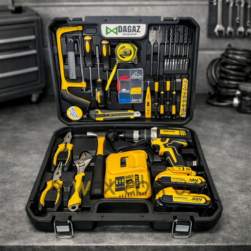 Акумуляторний шуруповерт з великим набором інструментів в кесі (Electric Drill Set). MA646 24V (ARSH)