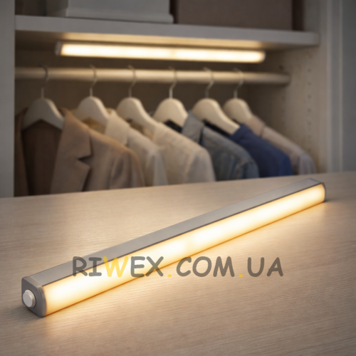 Настінний накладний світильник з датчиком руху Тепле біле світло MA768 30 см (ARSH)