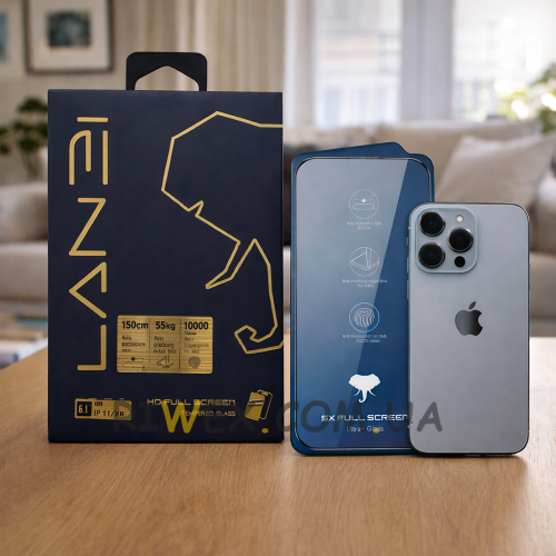 Захисне скло з олеофобним покриттям ULTRA+ 5X HD DUST FREE BOX Iphone 13/13 pro (AX)