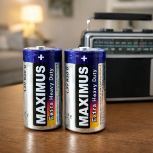 Солевая большая батарейка Maximus R20 D Size SUM1 1,5V (2 шт)