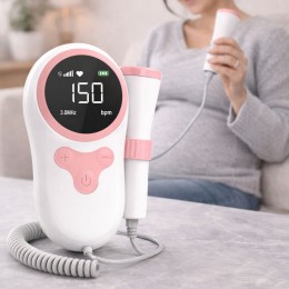 Ультразвуковий фетальний доплер Fetal Doppler  із РК-дисплеєм YSL-505 Рожевий (205) 