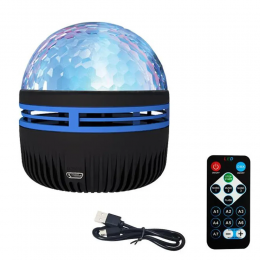 Настільний нічник-проектор з пультом управління від USB LED Q6 STAR LIGHT (Type-C) 2503 (206)