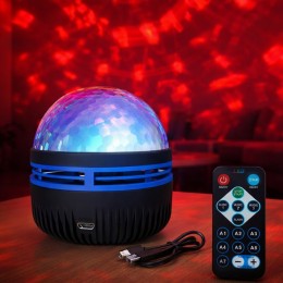 Настільний нічник-проектор з пультом управління від USB LED Q6 STAR LIGHT (Type-C) 2503 (206)
