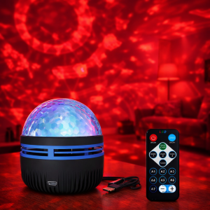 Настільний нічник-проектор з пультом управління від USB LED Q6 STAR LIGHT (Micro) 2504 (206)