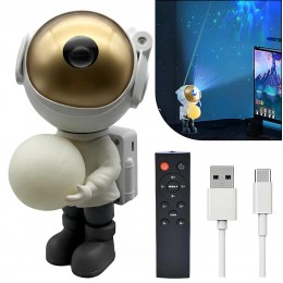 Настільний нічник-проектор зоряне небо з пультом керування в комплекті GALAXIA "Космонавт" (206)