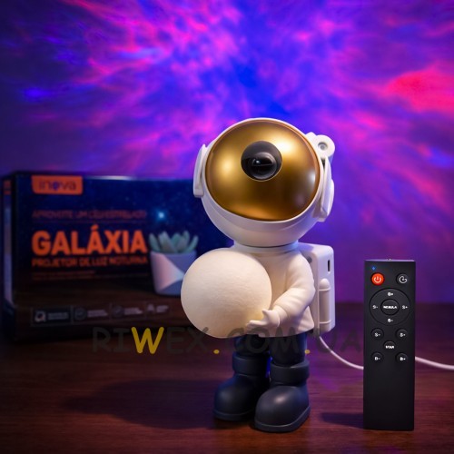 Настільний нічник-проектор зоряне небо з пультом керування в комплекті GALAXIA "Космонавт" (206)