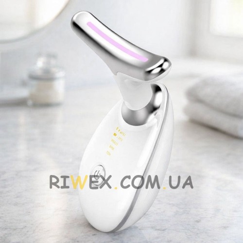 Масажер для обличчя та шиї ES-1081/3258 з мікротоковою терапією, Білий (205/3258)