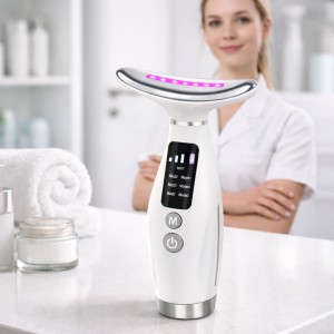 Масажний пристрій для світлодіодної терапії обличчя та шиї Neck Beauty Device 4581 3 рівня (509/4581)