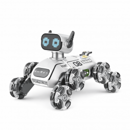 Интерактивная игрушка восьмиколесный робот-собака с пультом управления CX-103 Серый (206)