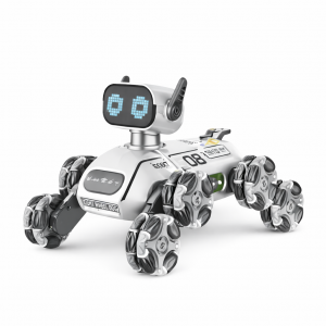 Інтерактивна іграшка восьмиколісний робот-собака з пультом керування CX-103 Сірий (206)