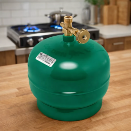 Туристичний газовий балон без пальника Зелений 5л