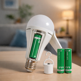 Акумуляторна LED лампочка з 2 акумуляторами FAE-3920 з гачком і перемикачем