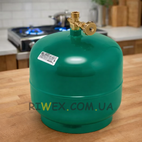 Туристичний газовий балон без пальника Зелений 8л