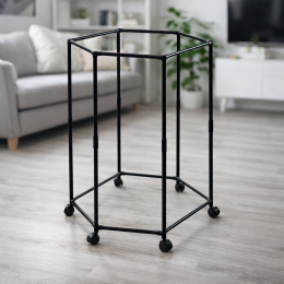 Пересувна підлогова стійка-вішак для одягу на колесах шестикутна пересувна Чорний 3066 (509/3066)