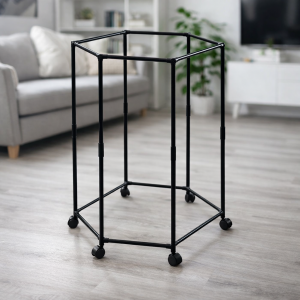 Пересувна підлогова стійка-вішак для одягу на колесах шестикутна пересувна Чорний 3066 (509/3066)