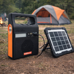 Портативна сонячна зарядна станція-повербанк на 5000мАч кемпінговий ліхтар Yobolife LM-3601 (TOL)