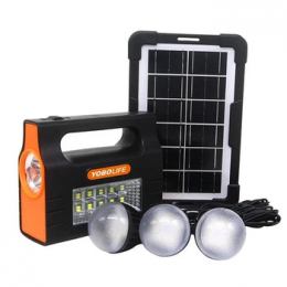 Портативна сонячна зарядна станція-повербанк кемпінговий ліхтар YoboLIFE LM-3605 6000 mAh 12V LiFePO4 (TOL)