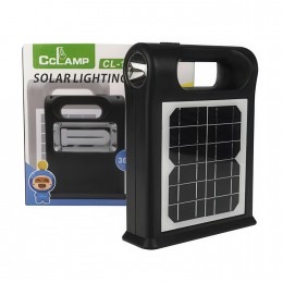 Портативний ліхтарик-повербанк із сонячною батареєю, 2 лампочки в комплекті Power Bank Cclamp CL-12 (TOL)