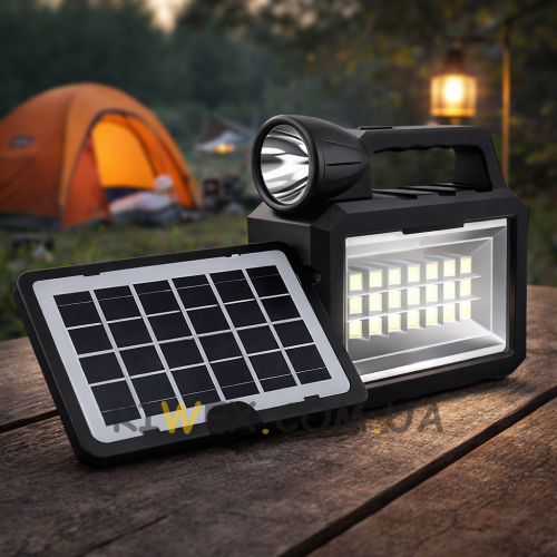 Сонячна станція-панель з ліхтарем та лампочками в комплекті 3шт CCLamp CL-28 80W 12V (TOL)