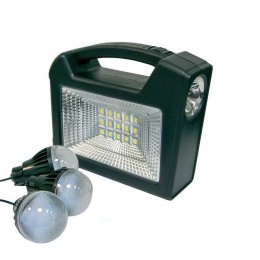 Сонячна станція-панель з ліхтарем і лампочками в комплекті 3шт CCLamp CL-28 80W 12V (TOL)