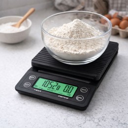 Весы кухонные Yieriy 5кг 0,1г для точных измерений с подсветкой и таймером (509/3466)