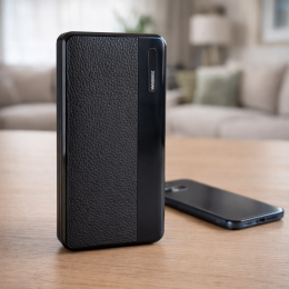 Портативний зарядний пристрій-повербанк micro-usb, type-c, usb-a УМБ Power Bank 20000 mAh Чорний